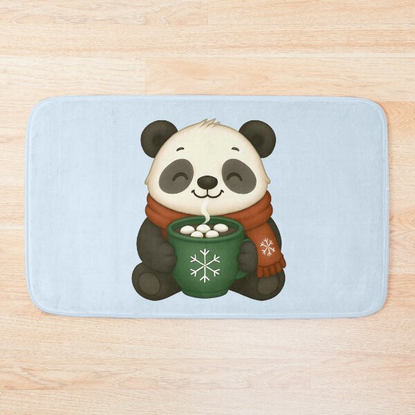 Item preview, Cozy Panda with Hot Chocolate – Cute Christmas Winter Animal Gift for Cocoa and Panda Lovers designed and sold by SkyTastic.