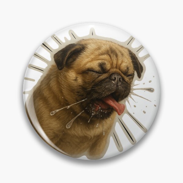 Item preview, Funny Pug Sneeze Design – Hilarious Realistic Dog Meme Decal designed and sold by FurEver Graphics.