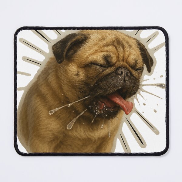 Item preview, Funny Pug Sneeze Design – Hilarious Realistic Dog Meme Decal designed and sold by FurEver Graphics.