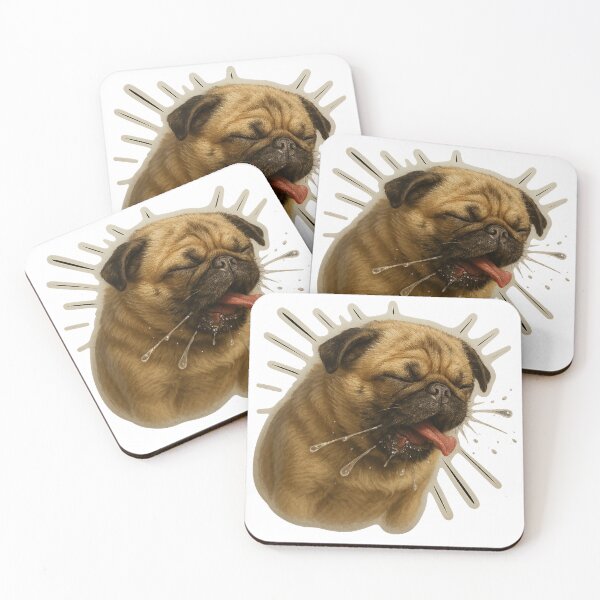 Item preview, Funny Pug Sneeze Design – Hilarious Realistic Dog Meme Decal designed and sold by FurEver Graphics.