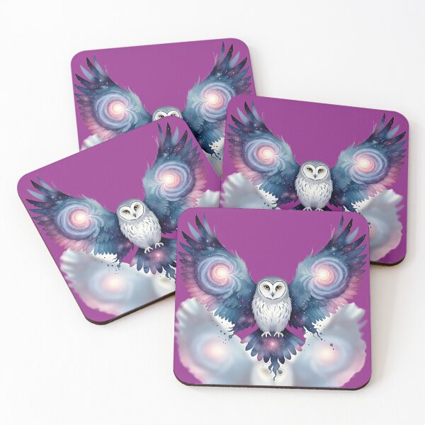 Item preview, Mystical Owl of the Galaxy with Constellation Wings designed and sold by karina360.