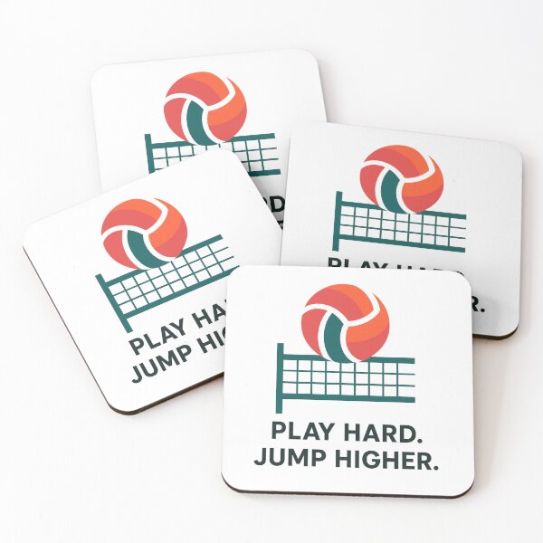 Item preview, Play Hard Jump Higher – Minimalist Volleyball Line Art Design designed and sold by NovaMoodCo.
