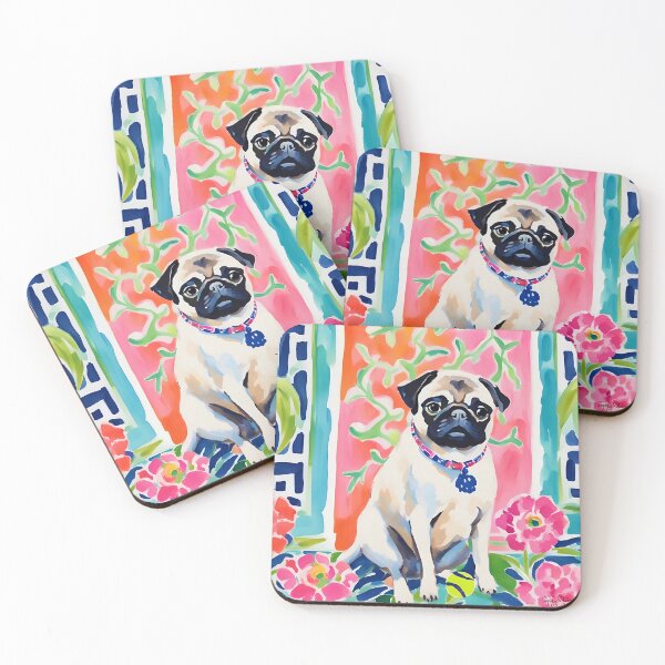 Item preview, Matisse style pug portrait designed and sold by SophieClimaArt.