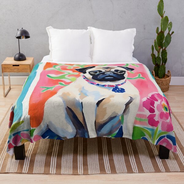 Item preview, Matisse style pug portrait designed and sold by SophieClimaArt.