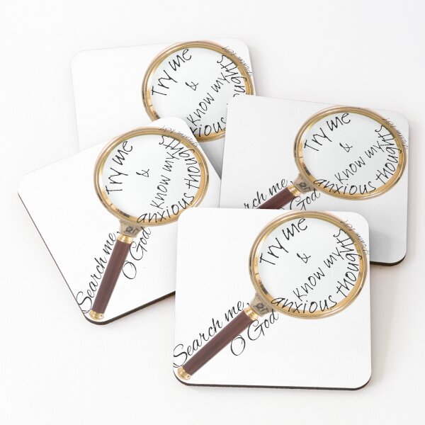 Item preview, Search Me O God - magnifying glass designed and sold by stella literarium.