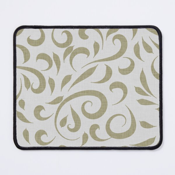 Item preview, Elegant Olive Green Linen Beige Swirls Textured Look designed and sold by CheriesArt.