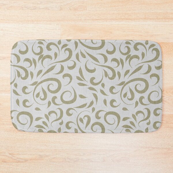 Item preview, Elegant Olive Green Linen Beige Swirls Textured Look designed and sold by CheriesArt.