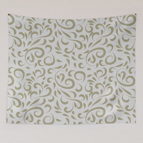 Item preview, Elegant Olive Green Linen Beige Swirls Textured Look designed and sold by CheriesArt.