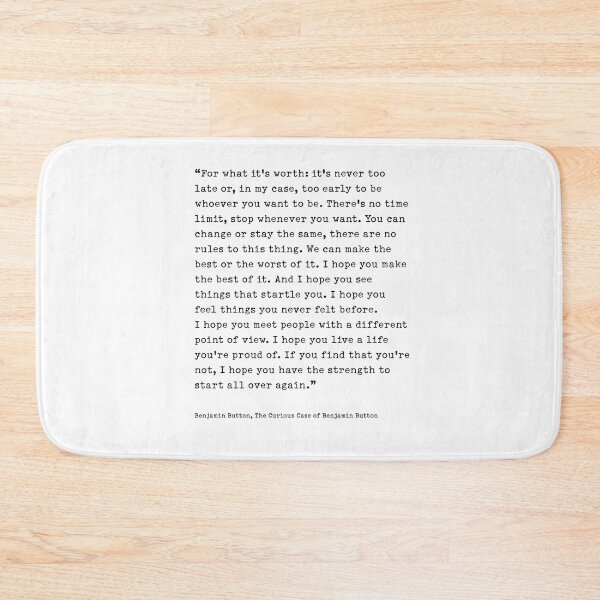 Item preview, It's Never Too Late Benjamin Button designed and sold by corbrand.