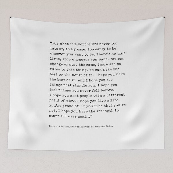 Item preview, It's Never Too Late Benjamin Button designed and sold by corbrand.
