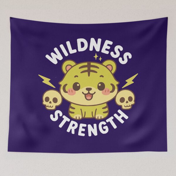 Item preview, Kawaii Tiger Art – Wildness Strength Cute Tiger Design for Animal Lovers designed and sold by TheRamesCo.