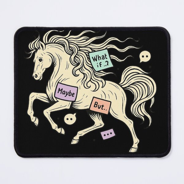 Item preview, Galloping Thoughts – Overthinking Horse Line Art designed and sold by I AM BRO.