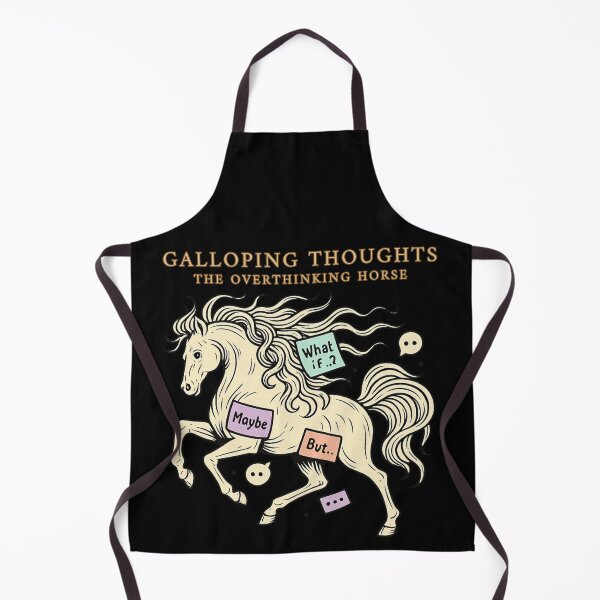 Item preview, Galloping Thoughts – Overthinking Horse Line Art designed and sold by I AM BRO.