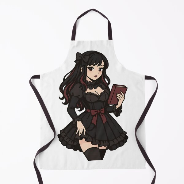 Aperçu de l'œuvre Fille gothique kawaii adorable et sombre, design artistique animé créée et vendue par StickyGuys.