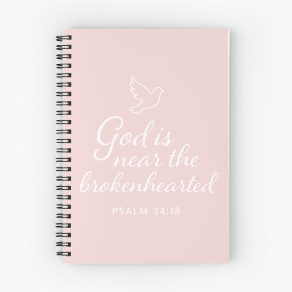 Item preview, God Is Near the Brokenhearted – Psalm 34:18 Scripture Design designed and sold by astersgraphics.