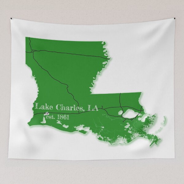 Item preview, Lake Charles, LA [Green] designed and sold by PhilbonianDezin.
