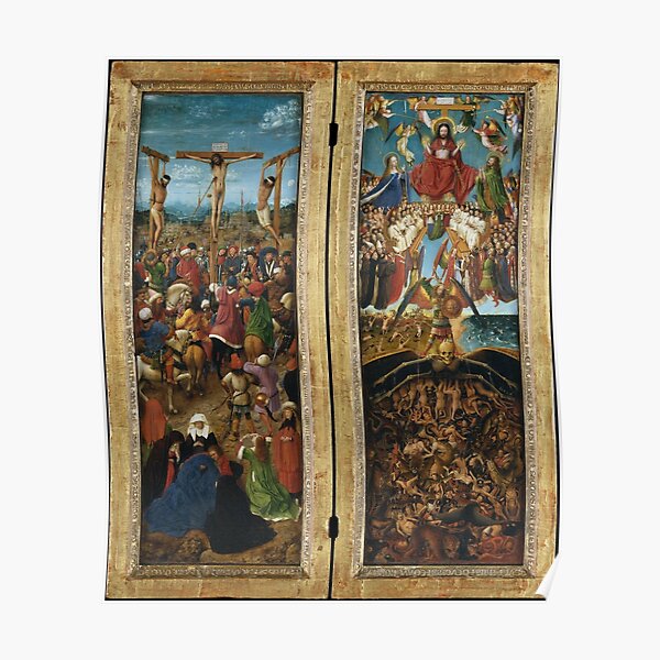 The Crucifixion; The Last Judgment Jan van Eyck Poster