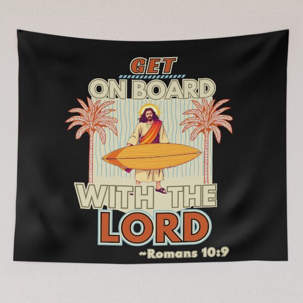 Item preview, Men's Christian Jesus "Get On Board With The Lord" designed and sold by Holy Coast Threads (Formerly ChristianFlower).