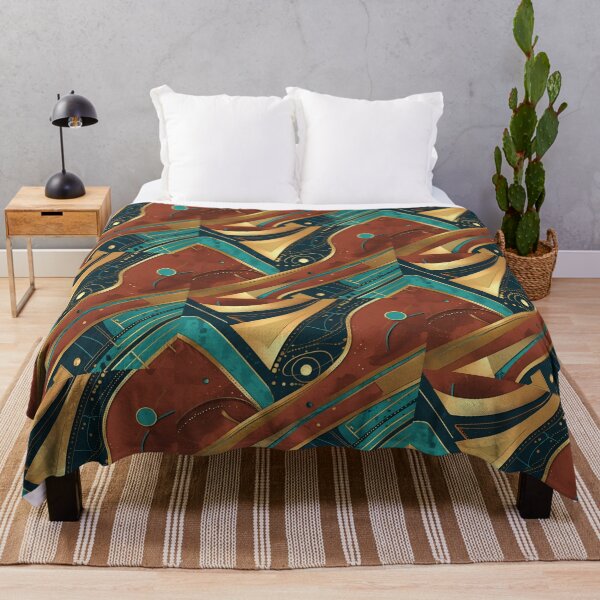 Item preview, Terracotta and Turquoise Pattern designed and sold by Vibrant Threads.