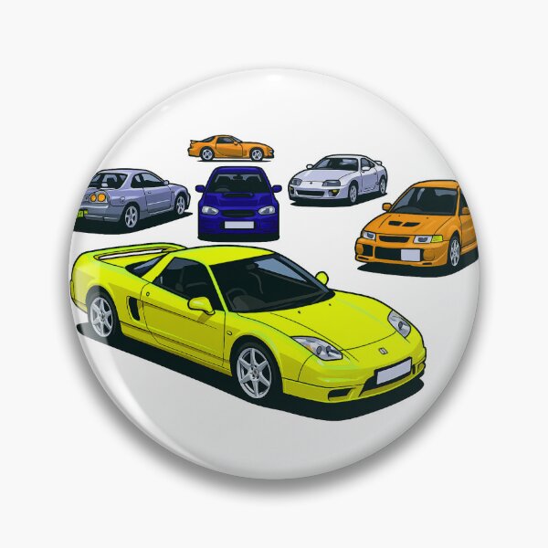 Item preview, JDM Yellow Racing Car illustrtion designed and sold by sabartgunpla.