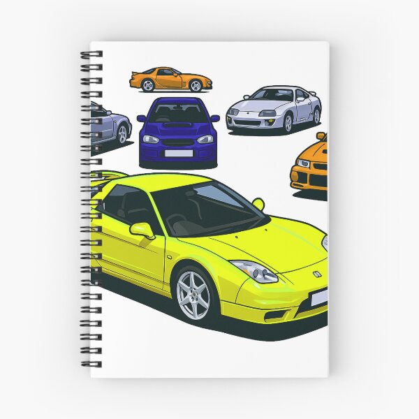 Item preview, JDM Yellow Racing Car illustrtion designed and sold by sabartgunpla.