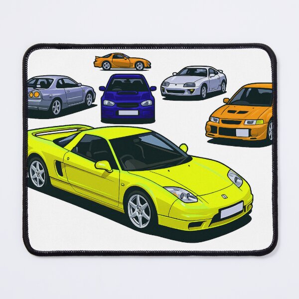 Item preview, JDM Yellow Racing Car illustrtion designed and sold by sabartgunpla.