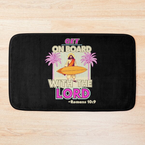 Item preview, Women's Christian Jesus "Get On Board With The Lord" in Pink designed and sold by Holy Coast Threads (Formerly ChristianFlower).