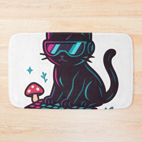 Item preview, Cyber Cat Hacker – Futuristic Neon Tech Cat Desgin  designed and sold by StickyGuys.