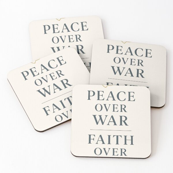Item preview, Faith Over Fear Peace Over War – Christian Motivational Quote for Hope, Strength, and Anti-War Solidarity designed and sold by astersgraphics.