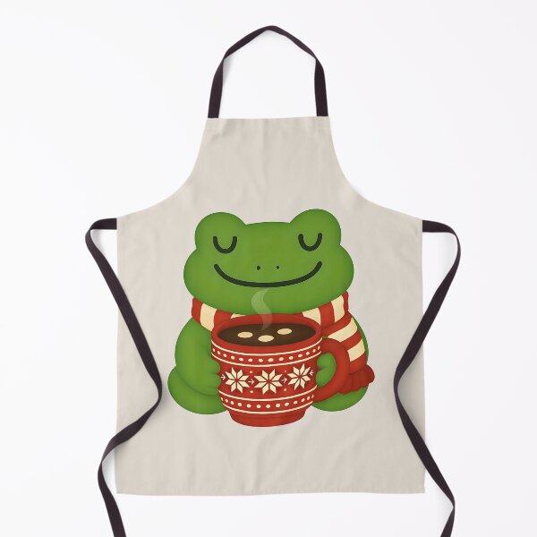 Item preview, Cute Frog with Hot Chocolate – Cozy Winter Christmas Animal Gift for Frog Lovers designed and sold by SkyTastic.