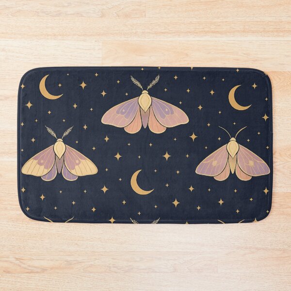 Item preview, Celestial Moths & Moons Seamless Mystic Pattern designed and sold by StickyGuys.