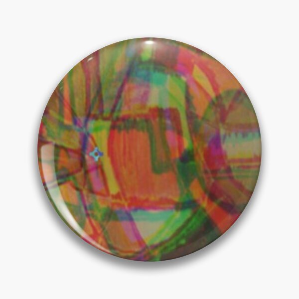 Item preview, agent orange cyan round abstract designed and sold by SmashingDeals.