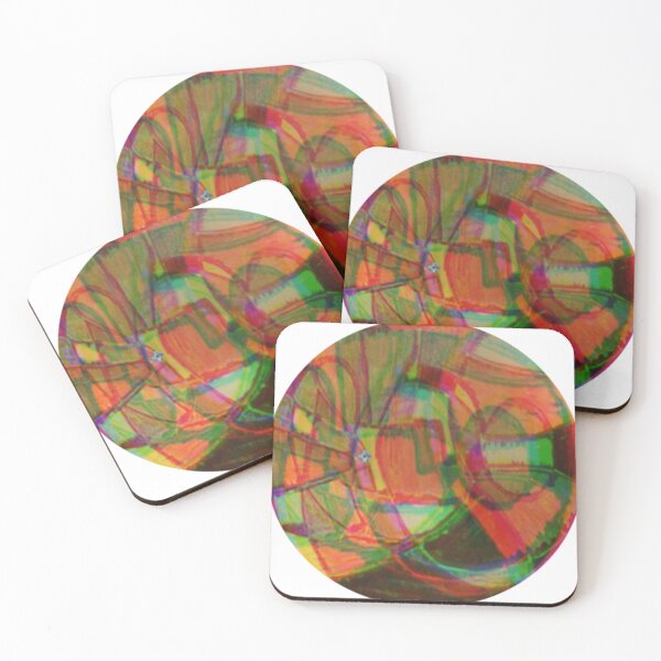 Item preview, agent orange cyan round abstract designed and sold by SmashingDeals.