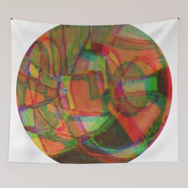 Item preview, agent orange cyan round abstract designed and sold by SmashingDeals.