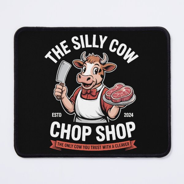 Item preview, Vintage Butcher Shop - The Silly Cow Chop Shop designed and sold by 89BLACK.