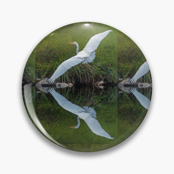 Item preview, Great Egret banking with near perfect reflection designed and sold by Steven Holt.