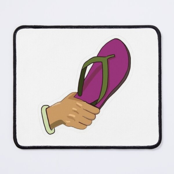 Item preview, Sticker drôle – Main tenant une sandale (slap mode) designed and sold by MeowLoka ⭐⭐⭐⭐.