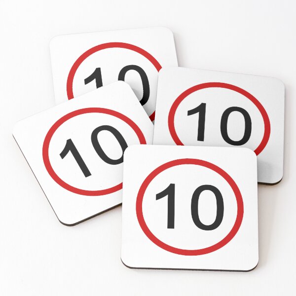 Item preview, No.10 with Red Circle, Road Sign, Age Sign, Novelty, Birthday designed and sold by AASparksDesigns.