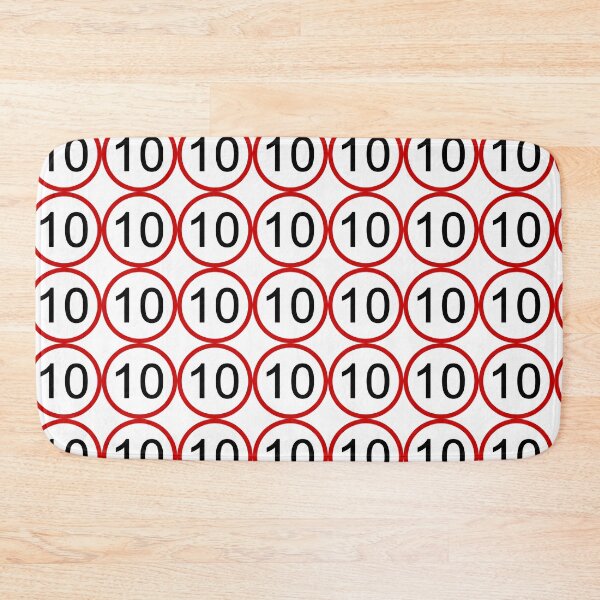 Item preview, No.10 with Red Circle, Road Sign, Age Sign, Novelty, Birthday designed and sold by AASparksDesigns.