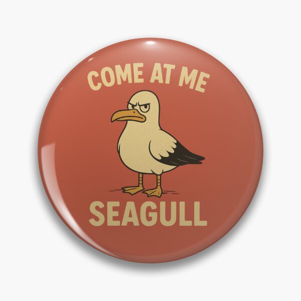 Item preview, Come At Me Seagull – Funny Angry Bird Design designed and sold by Crazy Crab.