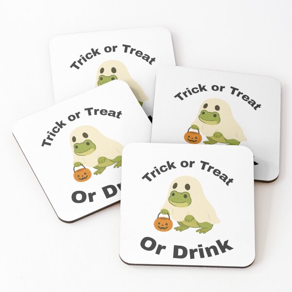 Item preview, Trick Or Treat Or Drink Halloween Frog T-Shirt designed and sold by Nates-Tees.