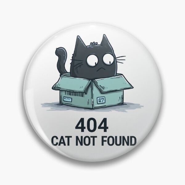 Item preview, 404 Gato no encontrado — Chiste friki sobre el gato en una caja designed and sold by PurfectAttitude.