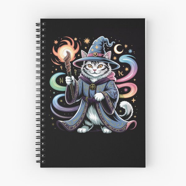 Item preview, Whimsical Wizard Kitty Cute Fantasy Shirt,Enchanted Feline Wizard Cosmic Energy Design designed and sold by PrintMod.