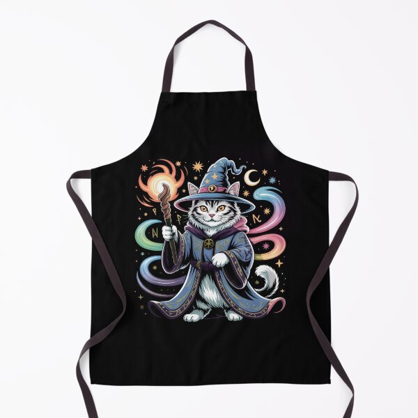 Item preview, Whimsical Wizard Kitty Cute Fantasy Shirt,Enchanted Feline Wizard Cosmic Energy Design designed and sold by PrintMod.