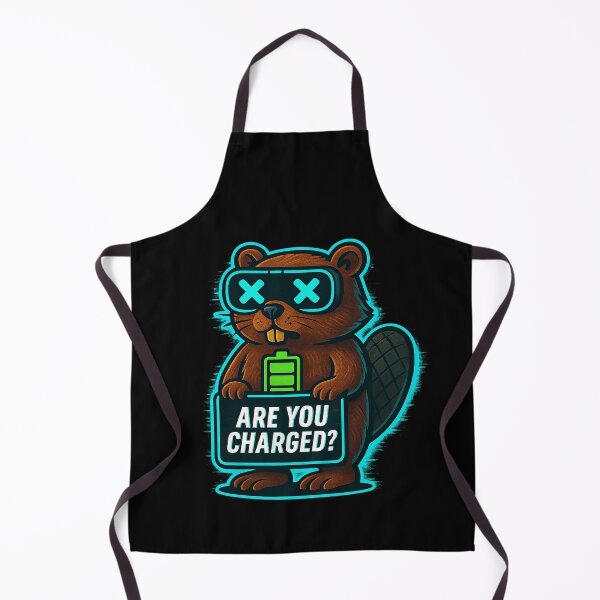 Item preview, Funny Cyber Beaver - Are You Charged? designed and sold by Derpy Lab .