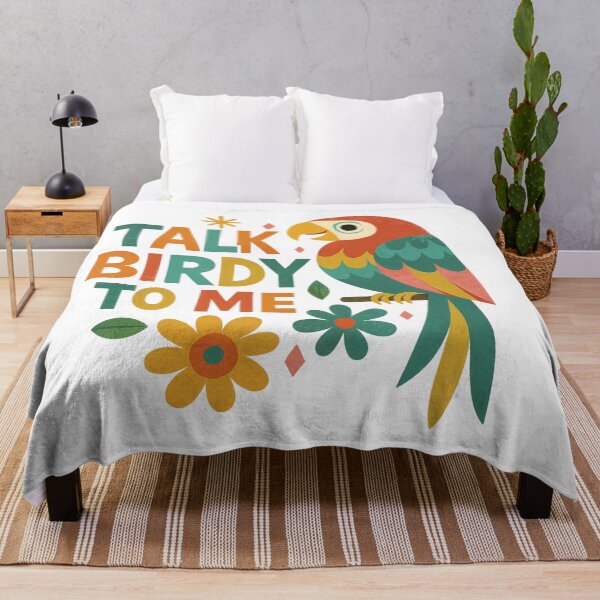 Item preview, Talk Birdy to Me Retro Parrot Tiki-Inspired Design designed and sold by Zippitydodads.