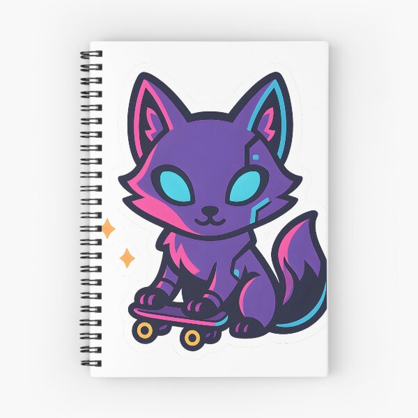 Item preview, Chibi Cyberpunk Fox – Neon Futuristic Desgin  designed and sold by StickyGuys.