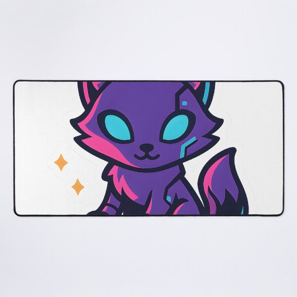 Item preview, Chibi Cyberpunk Fox – Neon Futuristic Desgin  designed and sold by StickyGuys.