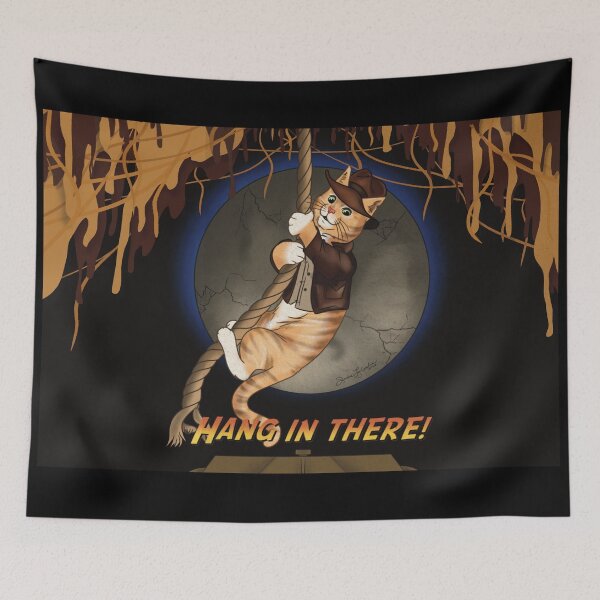 Item preview, Hang in there Indiana Kitty designed and sold by Indy Jax Artifacts.