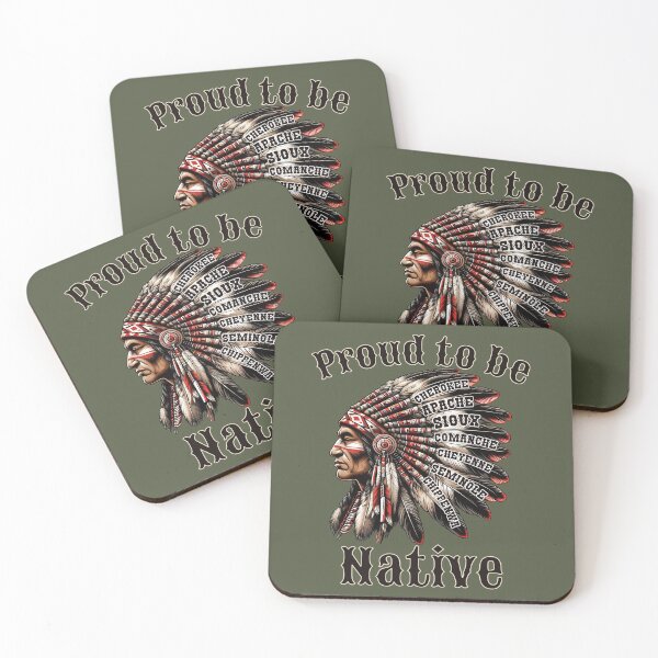 Item preview, Proud to be Native- Sioux, Apache, Cherokee, Comanche,Cheyenne, Chippenwa, Seminole designed and sold by Mapeti.